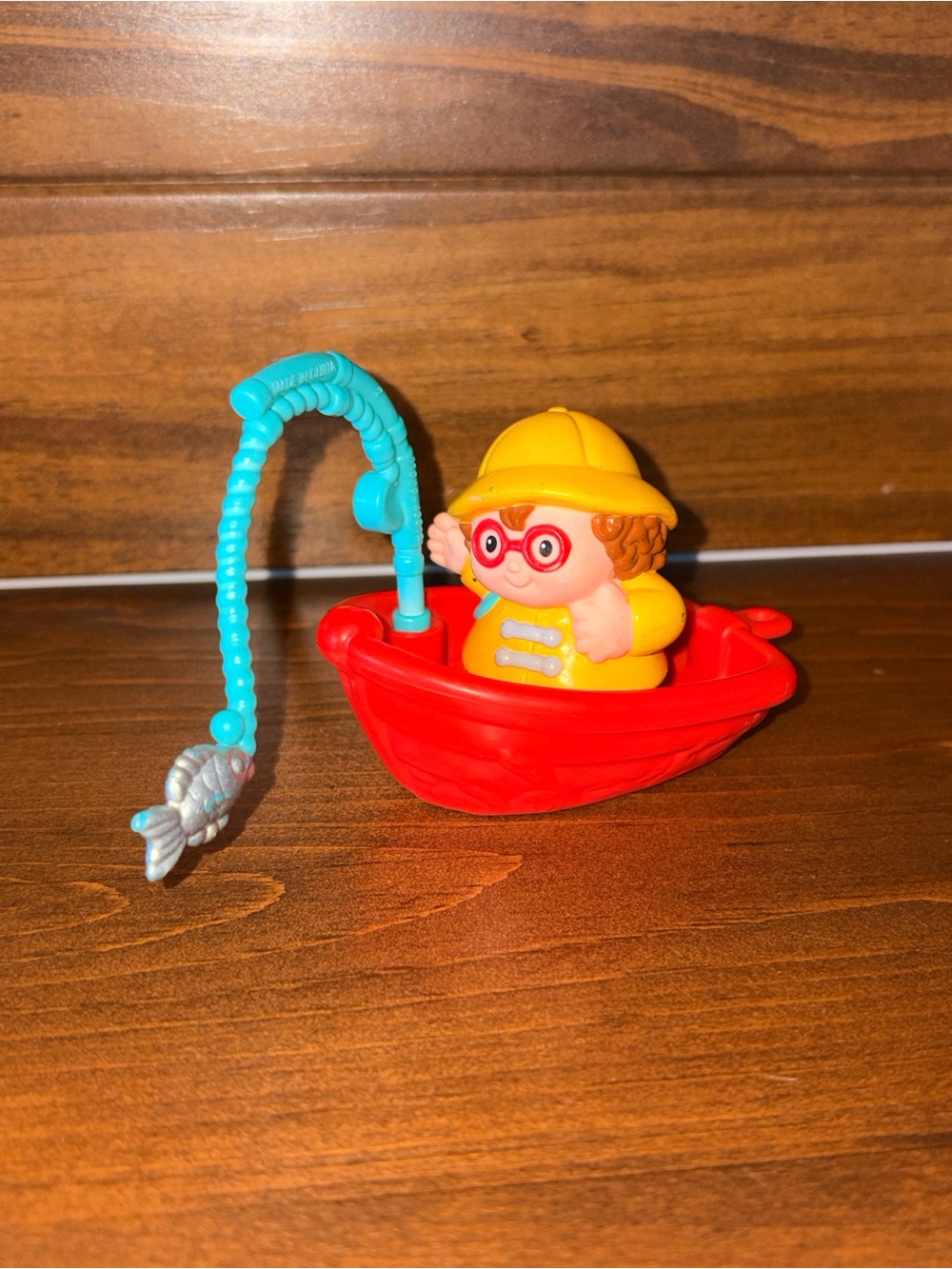 Little people Red Boat Fishing Toy with Yellow Fisherman girl
